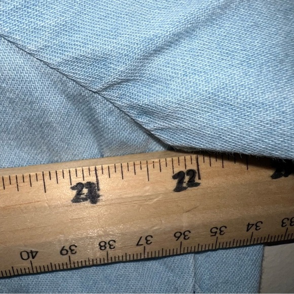 Vintage Two Twenty Cotton Denim Embroidered Open Front Top Size Large - Picture 16 of 16